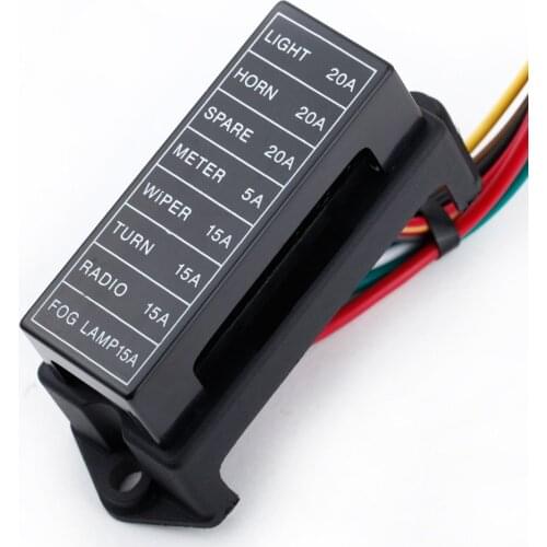 8 Way DC32V Circuit Blade Fuse Box Fuse Block Fuse Holder ATC ATO 2-input 8-ouput Wire FOR CAR CARAVAN RV