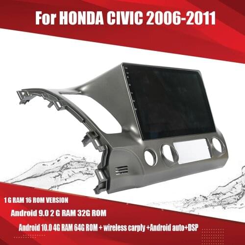 Aucar Android 2 DIN car radio for Honda civic 2006-2011 Android car GPS navigation multimedia player stereo autoradio for Honda