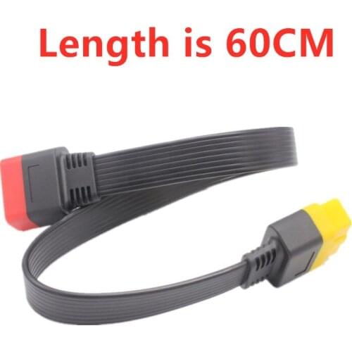 60cm Car tester OBD2 Extension Cable for X431/906s Easydiag 3.0/Mdiag/Golo Main OBDII Extended Connector 16Pin male to Female