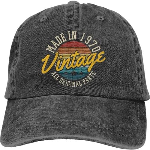 Vintage Made In 1970 All Original Parts Baseball Cap Men 50 Years Old Born in 1971 Caps colors Women Summer Snapback Caps
