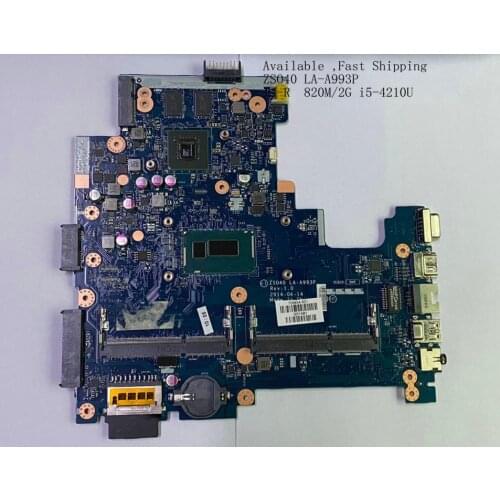 FAST SHIPMENT. BRAND NEW.. ZSO40 LA-A993P REV : 1.0 For HP 14-R Laptop Motherboard ,820M/2G i5-4210U
