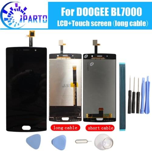 Doogee BL7000 LCD Display+Touch Screen 100% Original LCD Digitizer Glass Panel Replacement For Doogee BL7000 +tool+adhesive