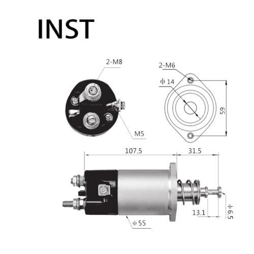 ELECTROMAGNETIC SWTICH SOLENOID FOR 24V 3.7KW ME700379 M371X20871 1545 STM3842EC STM3842WA STM3968WD M2T78482 M3T58371