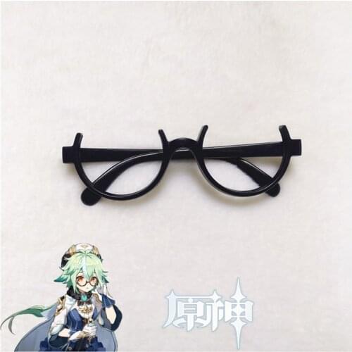 Genshin Impact Sucrose Cosplay Glasses Round Eyeglasses Halloween Carnival Cosplay Costume Accessories Drop Ship