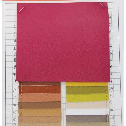 Quality thicker double leather fabric cross compound litchi grain artificial semi PU leather material funiture leather