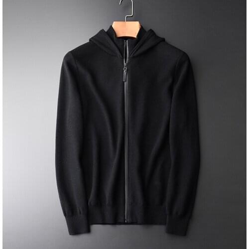 Classic Men Sweater Fashion Slim Fit Zipper Cardigan Solid Color Sweatercoat Turtleneck Cardigan Masculino Mens Sweaters