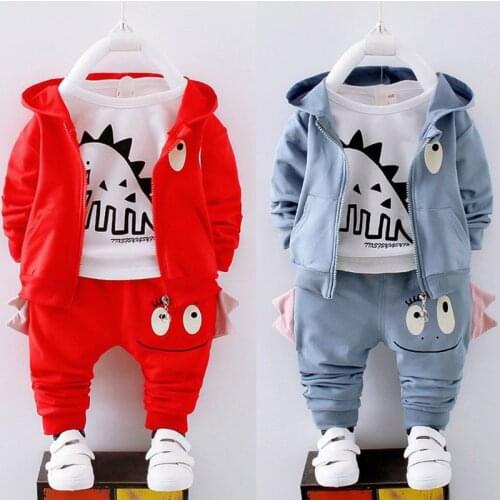 Baby Boy Gentleman Clothing Sets Kids Cartoon Dinosaur Clothes for Birthday Formal Outfits Suit Fashion Tops Shirt + Pants 3pcs