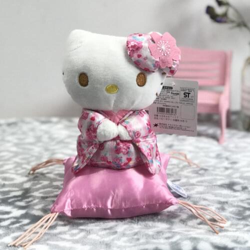 TAKARA TOMY Hello Kitty Doll Plush Toy Cherry Blossom Kimono Doll Children Girls Day Gifts Home Decoration Collection