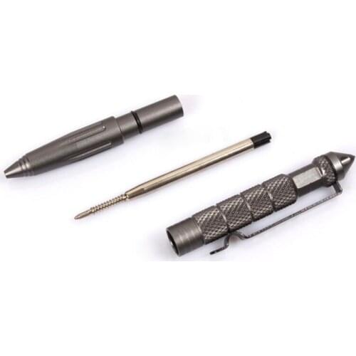 Mini EDC Outdppr Outdoor Black Tactical Pen Glass Breaker Self Defense Aluminum Emergency Survival Tool