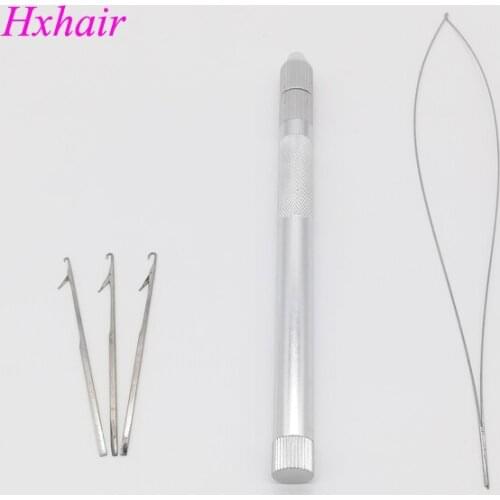Wholesale - 10pcs Aluminium Handle Multifunction Pulling Needle / Micro Rings Links / Loop Hair Extension Tools