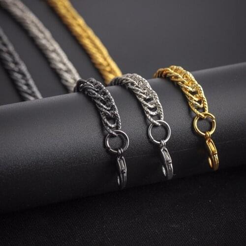 Men Women Link Chain Bracelet Fashion Stainless Steel Cuban Hand Chain Trendy Hip Hop Jewelry Party Bracelet Accessories
