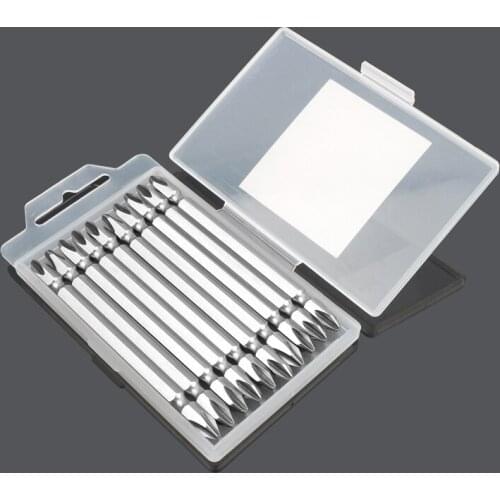 10pcs/set 100mm 1/4 inch PH2 Electric Screwdriver Bit Set For Cross Head Anti Slip Magnetic Screwdriver Magnetic Alloy Steel