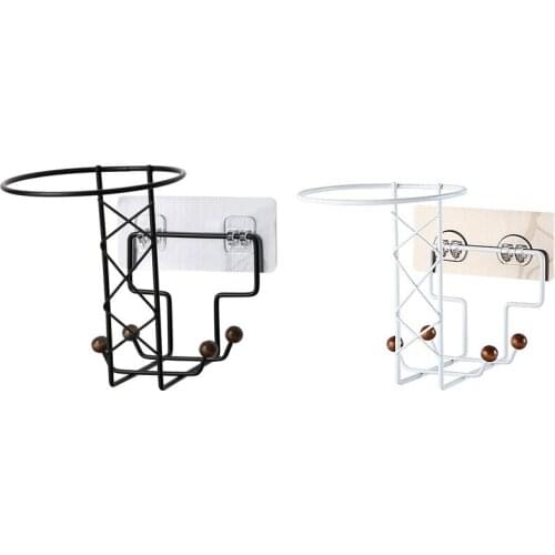 Wall Mounted Motorcycle Helmet Holder Display Hanger Wall Hanging Rack 4 Hooks For Coats Hats Caps Punch