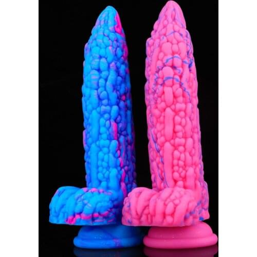 New Bitter Gourd Butt Anal Plug Dildo Artificial Penis Soft Silicone Strapon Dildos For Women Female Gay Men G-spot masturbation