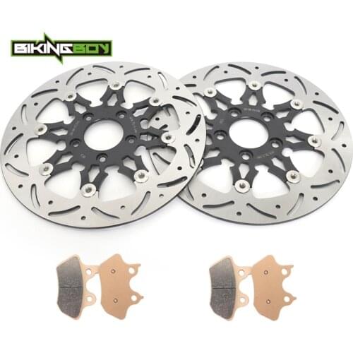 BIKINGBOY Front Rear Brake Discs Disks Rotors Pads Sportster XLC Custom XLH Heritage Fat Boy Deluxe Heritage Classic 05 06 07