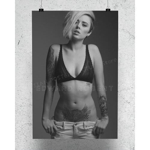 R0184 Alysha Nett Sexy Tatoo Girl 08 Star Sexy Beautiful Girl Model Wall Sticker Silk Poster Art Home Decoration