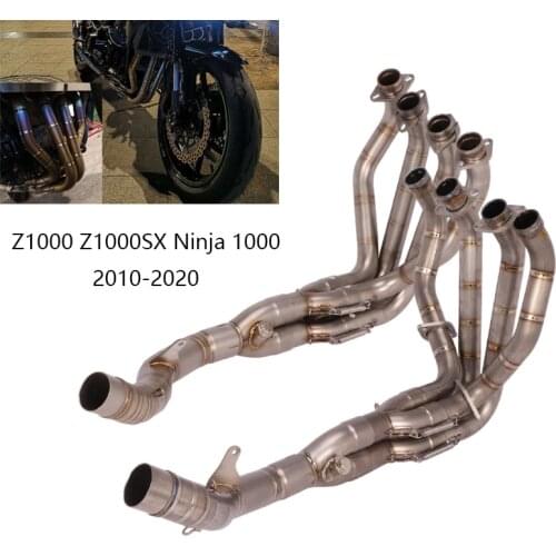 For Kawasaki Z1000 Z1000SX Ninja 1000 2010-2020 Motorcycle Exhaust Pipe Header Mid Link Pipe Stainless Steel Titanium Alloy Pipe