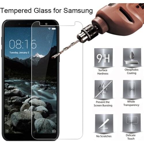 9H Tempered Glass For Samsung Galaxy A6 A8 J4 J6 Plus Screen Protector Glass For Samsung S21 A72 A5 A7 A9 J2 J8 Glass Film Case