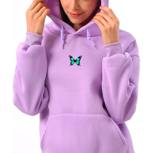 Winter Autumn Oversized Hoodies Women Sweatshirts Harajuku Hooded Aesthetic Butterfly Hoodie Ladies Hoody Streetwear Sudaderas