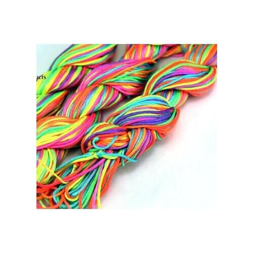 1mm Satin Rattail Beading Nylon red color braided Rope Cord Thread String DIY Necklace Bracelets Jewelry Making Finding