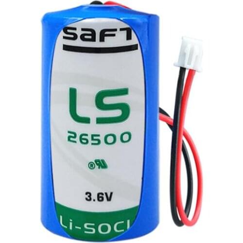 1PCS LS26500 lithium battery 3.6V type C No. 2 flowmeter battery ER26500 with plug