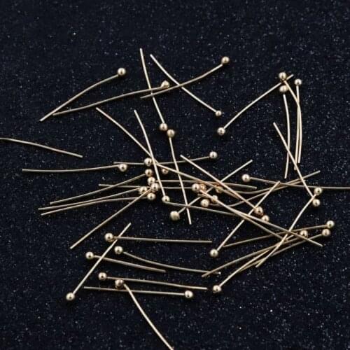 200pcs 20mm KC Gold Ball Head Pin For Jewelry Making Finding Bracelet Earrings Beads Needlework Accessories Wholesale Supply