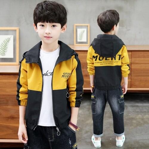 2021 Simple Spring Autumn Coat Outerwear Top Children Clothes Kids Costume Teenage School Boy Clothing High Quality