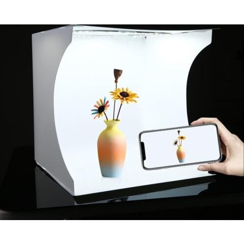30cm Folding Portable Lightbox Ring Light Photo Lighting Studio Tent Box Kit with 6 Color Backdrop Photography Softbox Light Box