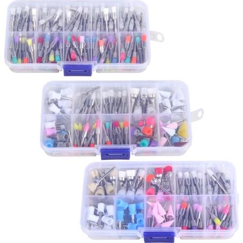 300Pcs Dental Polisher Prophy Nylon Brushes Cups Rubber Latch Type (Mixed Color) for Teeth Stain Removal & Polishing