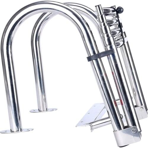 4 Step Marine Folding Ladder Thickened 316 Stainless Steel Telescopic Ladder Swimming Platform Boat Fitting Yacht Ladder YZ