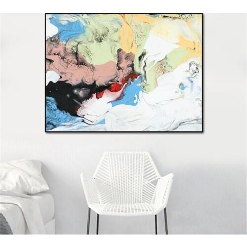Marble Texture Abstract Poster Colorful Wall Art Print Modern Style Canvas Ink Painting Nordic Decorative Picture Home Decor