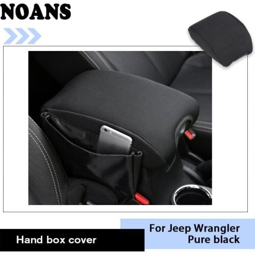 For Jeep Wrangler JK 2007-2017 Car Accessories Space Cotton Hand Box Covers Black Inner Protective Decorations