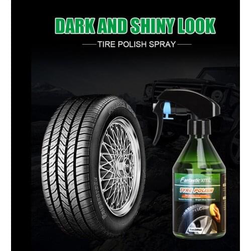 260ml Tire Shine Tyre Gloss Spray Car Wheel Tire Cleaning Refurbishing Agent Keep Tire Black Rubber Protective Car Tires Coating