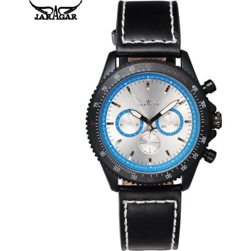 JARAGAR Automatic Self-Wind Mens Watches Luxury Mechanical Watch Shock Resistant Complete Calendar Watch For Men
