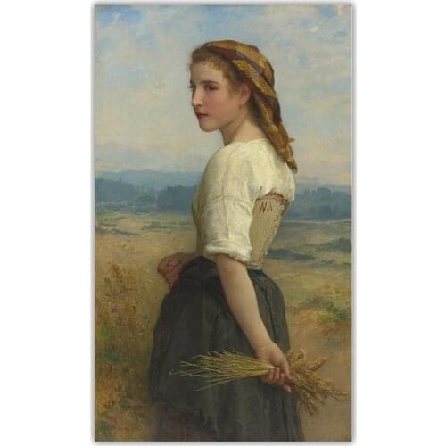 Citon William Adolphe Bouguereau《Ears picker》Canvas Art Oil Painting Artwork Picture Modern Wall Decor Home interior Decoration