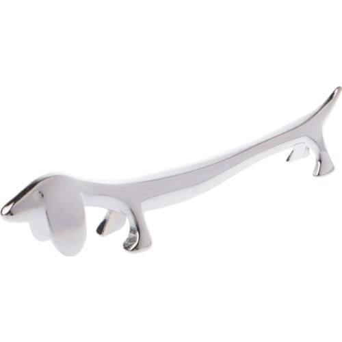 Lovely Little Dog Chopsticks Holder Rest Metal Craft Stainless Steel Decoration