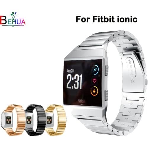 For Fitbit Ionic sport fashion stainless steel watchband Replacement quality smart Accessories for Fitbit Ionic watch strap band
