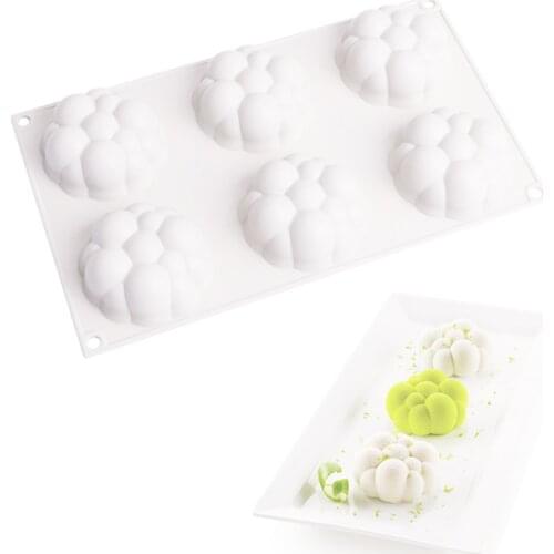 Eco-Friendly 6 Hole Clouds Silicone Resin Mousse Cake Mold Jelly Pudding Molds Chocolate Mould Ice Mold Kitchen Accessories