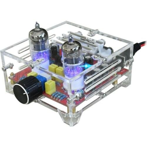 FFYY-XH-A201 Hifi 6J1 Class A Bile Tube Preamplifier Amplifier Audio Finished Board With Acrylic Chassis