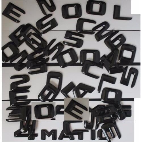Gloss Black Trunk Letters Number Badge Emblem Emblems for Mercedes Benz AMG 4MATIC W176 W204 W205 Coupe W212 W213 W221 W222 X117