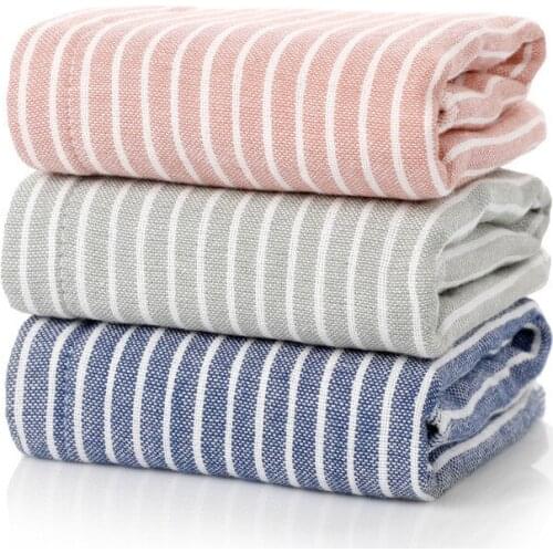 34x34cm Striped Gauze Cotton Home Hotel Bathroom Child Kids Soft Washcloth Absorbent Square Face Towel