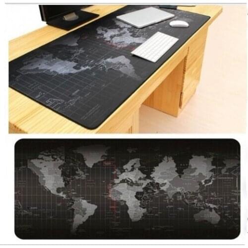 Alfombrilla de ratón de goma para juegos de ordenador, supergrande, 600x50, 0mm/300 x mm, mapa del mundo