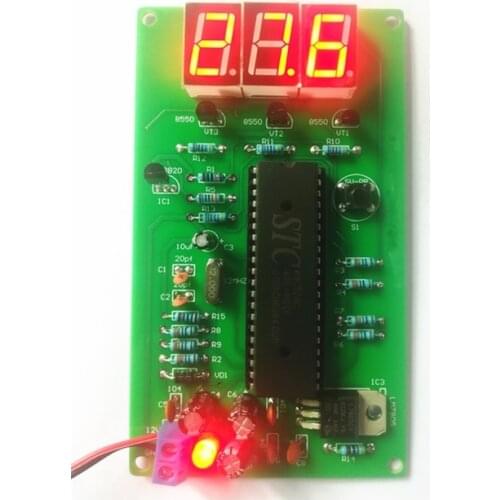 Kit Electronic Production Parts DIY Single Chip Digital DS18B20 Temperature Electronic Competition Copy Board