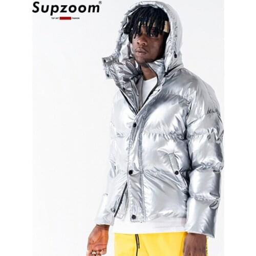 2018 New Arrival Original Mens Bread Jacket Loose Hooded Clothes Popular Logo Short Yes Cotton Liner Solid Zipper Parka Men