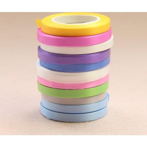 12pcs 5mm*10m Pastel Ribbons Streamers for Kids Birthday Rainbow Unicorn Party/ Wedding/Balloons/ Baby Shower Decoration