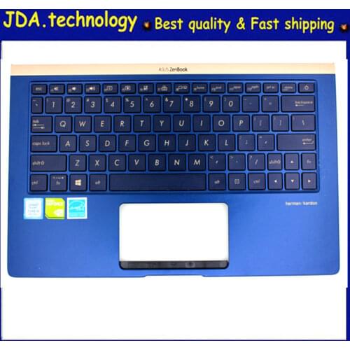 MEIARROW 95%new for ASUS U2 Deluxe13 13 U3300 U3300F U3300FN palmrest US keyboard upper cover C shell,Blue