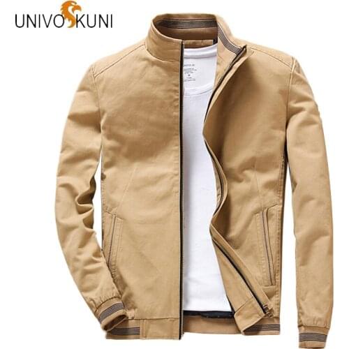 UNIVOS KUNI 2019 Men Autumn Jackets and Coats Jaqueta Masculina Male Causal Fashion Large Size M-5XL Zipper Jackets Hombre J530