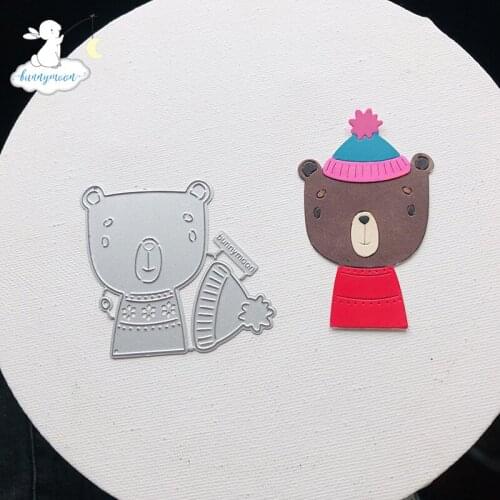 Bunnymoon Cute Bear2 2020 New Stencil Metal Cutting Dies For Scrapbooking Practice Hands-on DIY Album Card Craft Decoration