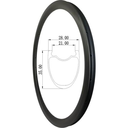 370g Gravel Bike 28mm Wide 35mm Height Road Bike Rim 700C Carbon Bicycle Wheel v-brake Disc Brake UD 3K 12K MATT GLOSSY Tubeless