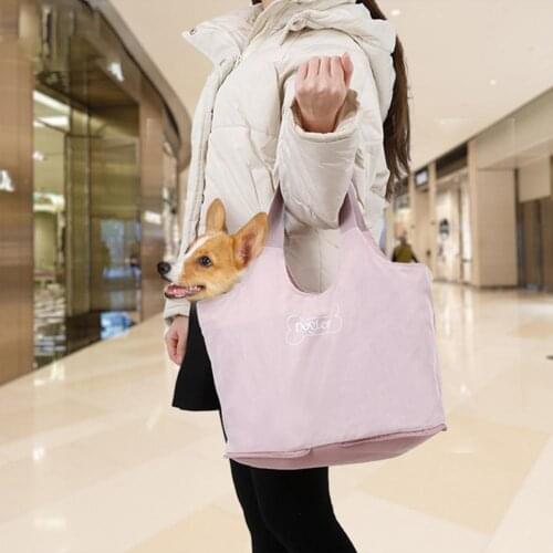 Portable Pet Carrier Double Zipper Breathable Polyester Foldable Cat Tote Bag for Outdoor Travel Small Animal Carry Bags